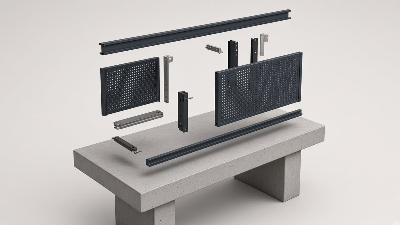 Exploded NORDRAIL modular system